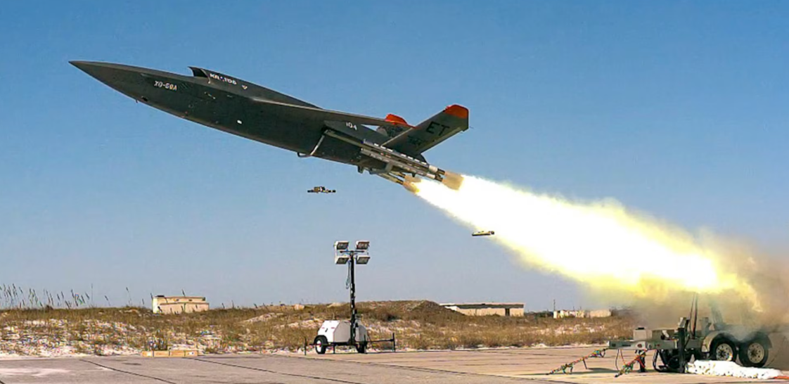 Kratos XQ-58 Valkyrie autonomous combat drone launch